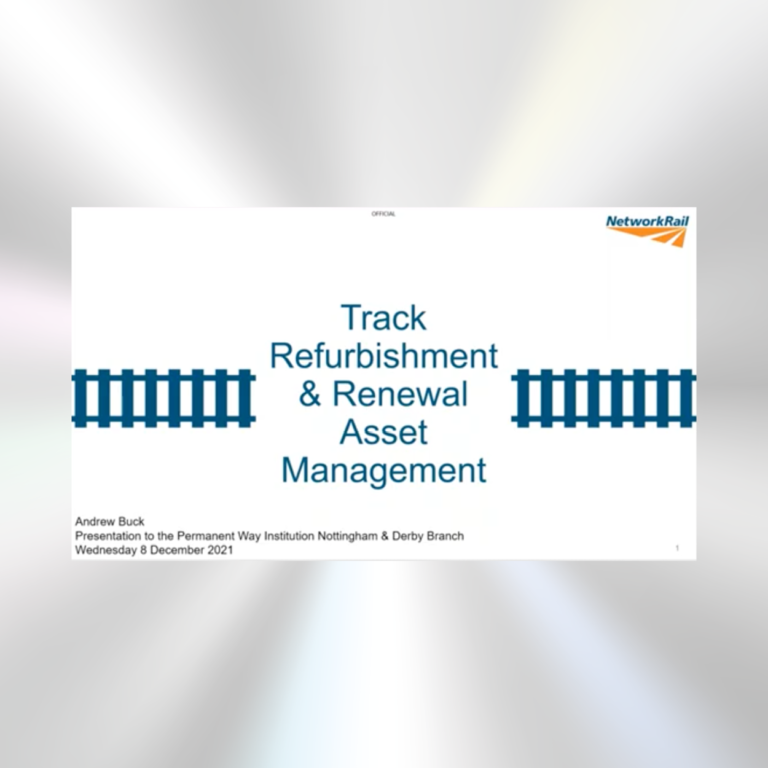 21 December 8 - Route Asset Management in track - Andy Buck