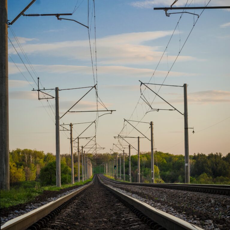 High voltage railway wires