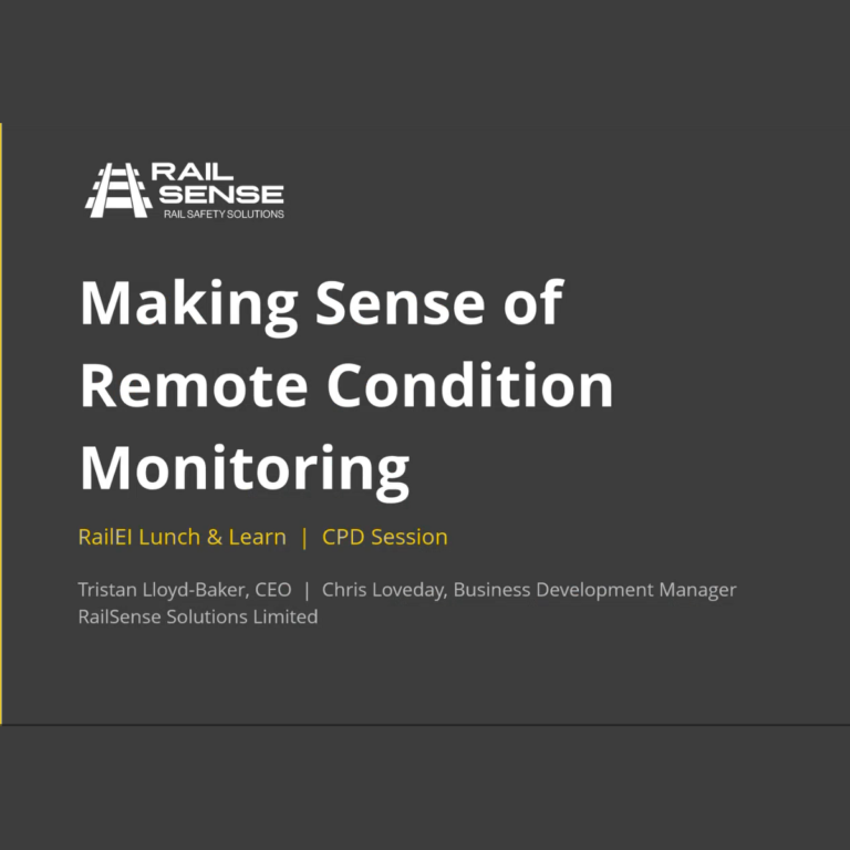 RailSense -Making Sense of Remote Condition Monitoring